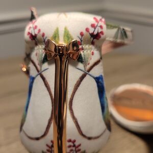 Ted Baker White and Blue Heels with Gold Accents